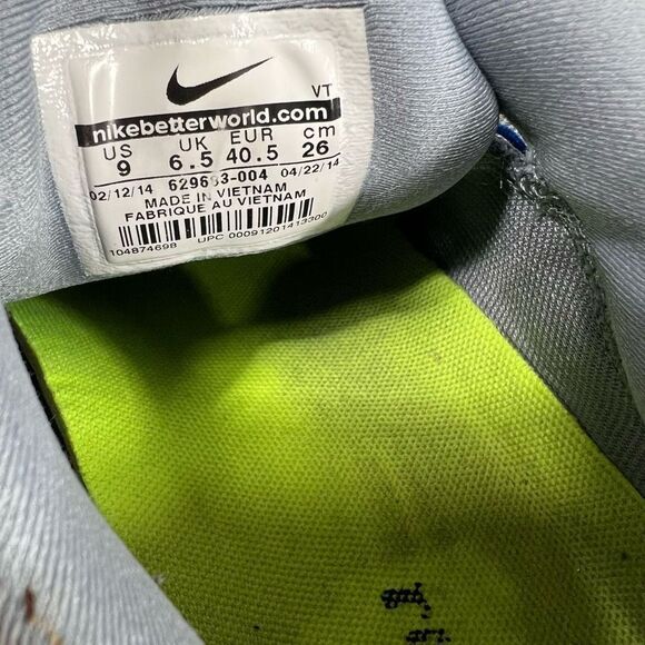 Nike Women's Lunar Eclipse 4 Grey Blue Trail 629683-004‎ Running Shoes Size 9 - Picture 8 of 8